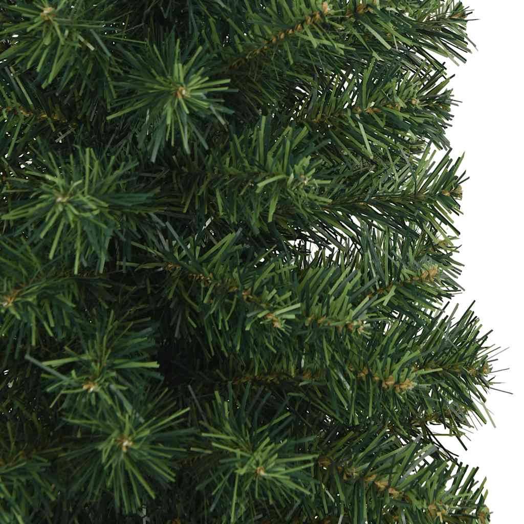 Sapin De Noël - Arbre de Noël artificiel mince avec support vert 180 cm PVC - Image 4