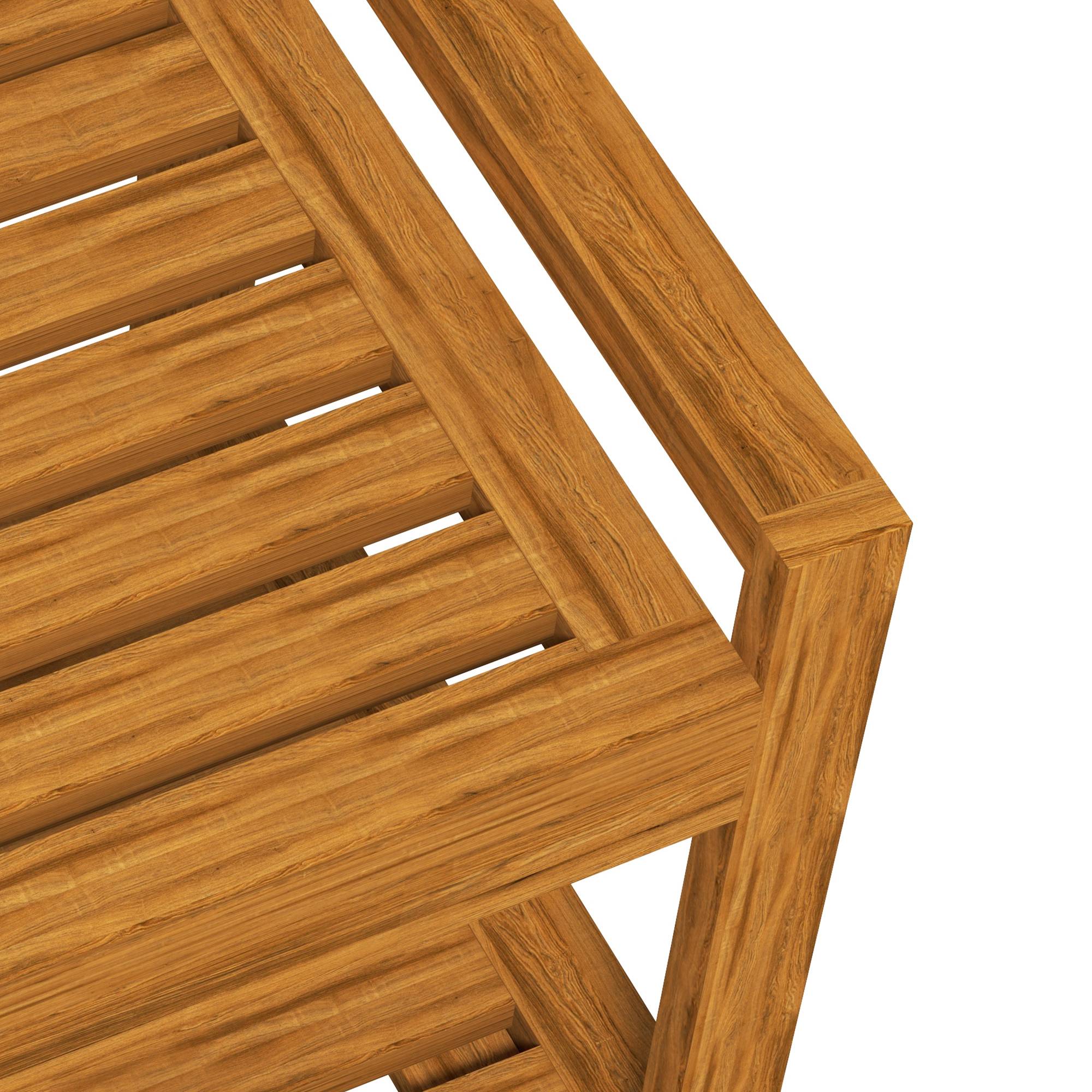 Outsunny - Banc de jardin avec étagère et assise à lattes en bois d'acacia - Outsunny - Image 5
