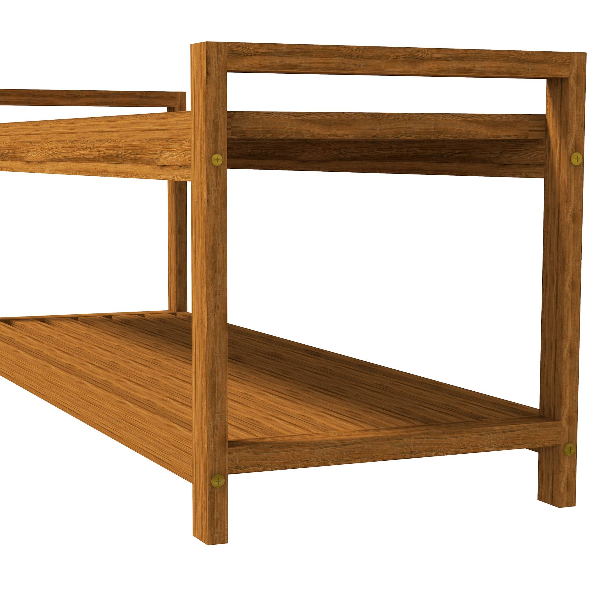 Outsunny - Banc de jardin avec étagère et assise à lattes en bois d'acacia - Outsunny - Image 4