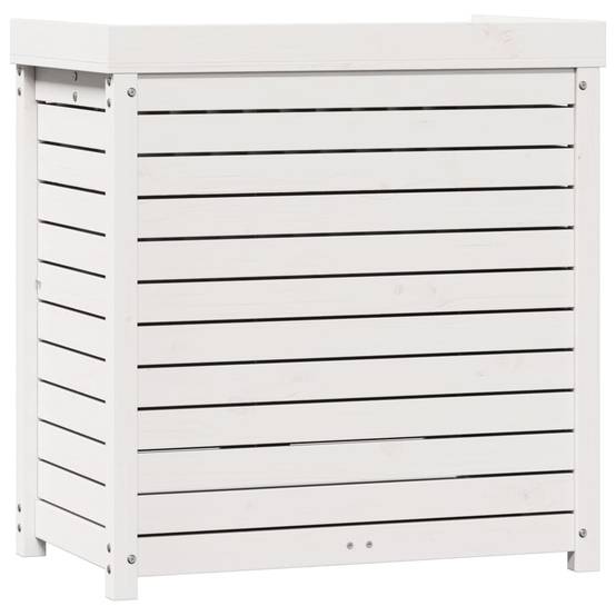 Table de rempotage en Pin massif Avec armoire de rangement pour Jardin et Serre Blanc 82.5x50x86.5 cm – ComfortXL Outdoor Living - Image 7