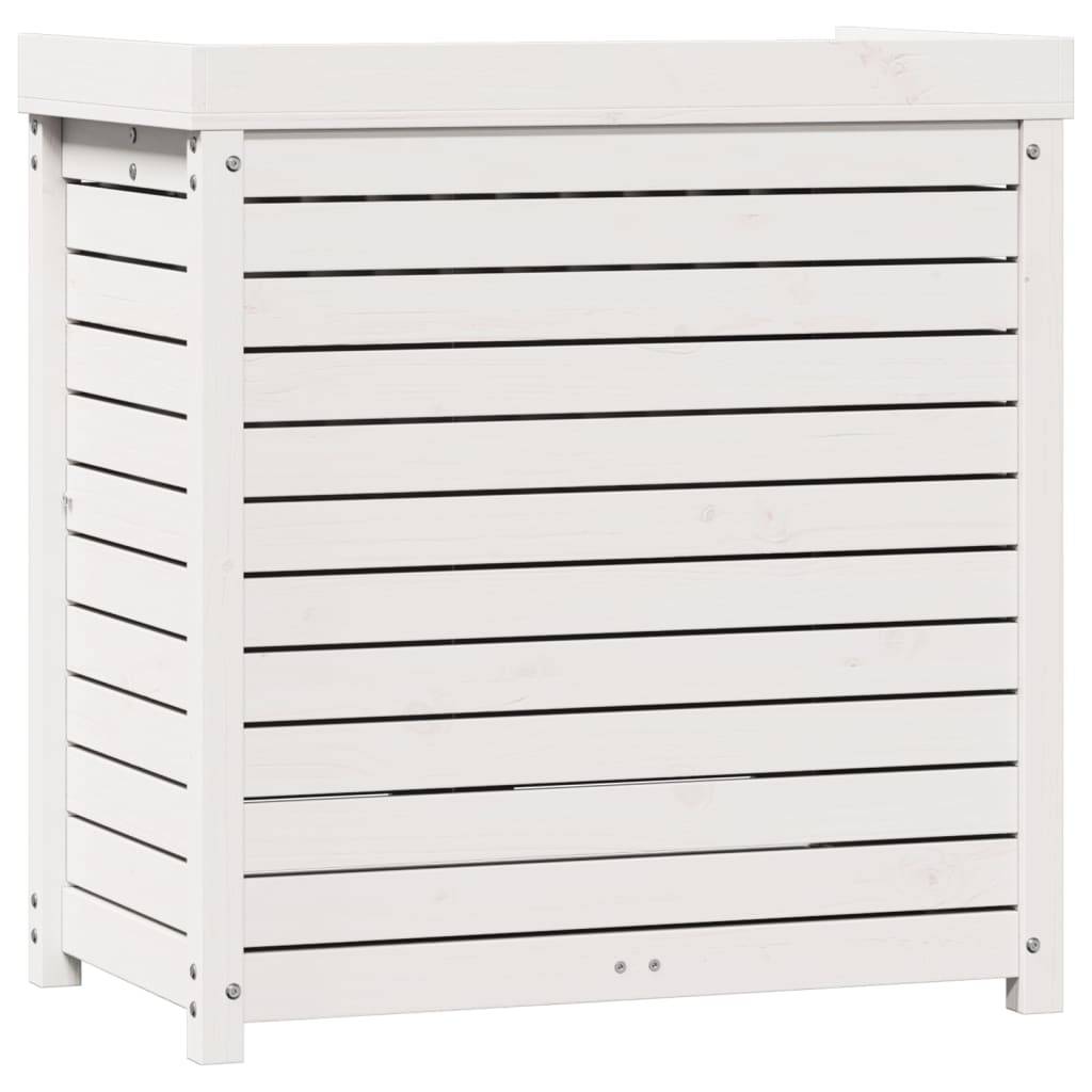 Table de rempotage en Pin massif Avec armoire de rangement pour Jardin et Serre Blanc 82.5x50x86.5 cm – ComfortXL Outdoor Living - Image 7