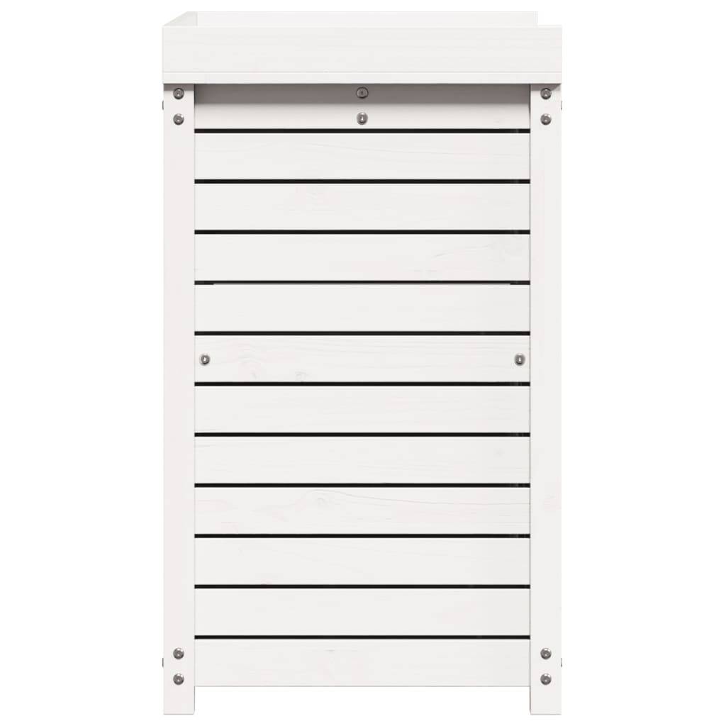 Table de rempotage en Pin massif Avec armoire de rangement pour Jardin et Serre Blanc 82.5x50x86.5 cm – ComfortXL Outdoor Living - Image 6