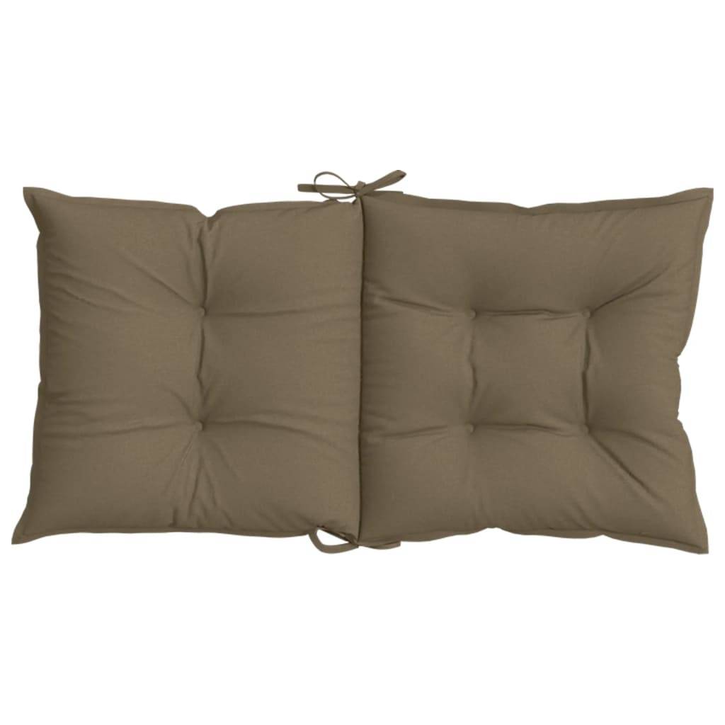 PANGIVO - Coussins de chaise à dossier bas lot de 6 polyester taupe mélangé 100 x 50 x 7 cm - PANGIVO - Image 7