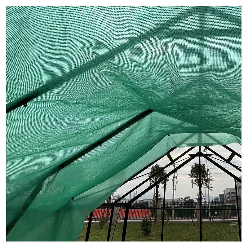 Voile d'ombrage pour serres 10 m² Green Protect PVC translucide 500x200 cm vert - Image 5