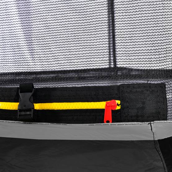 Trampoline ovale 366x244cm noir SYDNEY + filet et échelle - HAPPY GARDEN - Image 3
