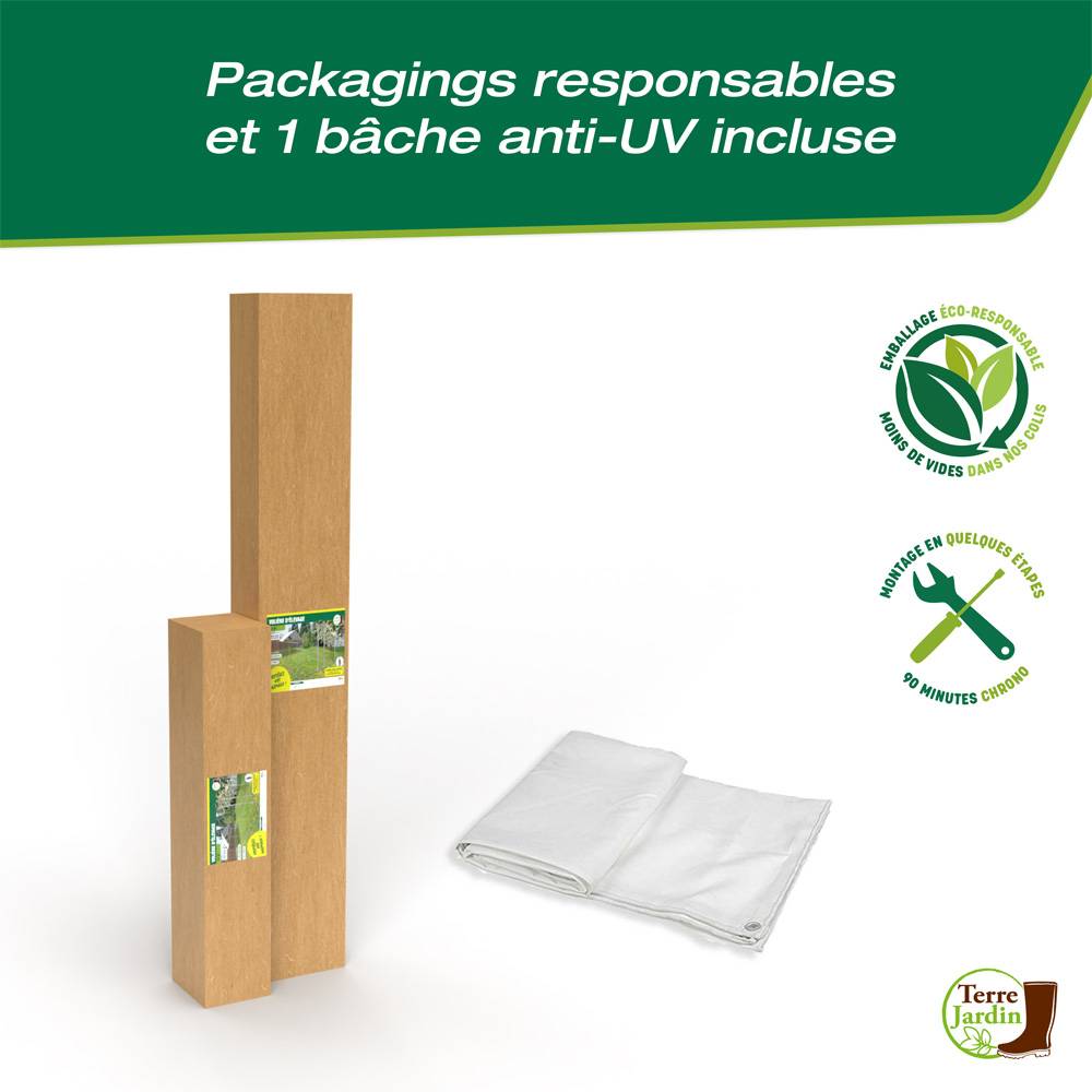 Enclos poulailler - 18 M² - Volière extérieure - Parc grillagé - TERRE JARDIN - Image 3