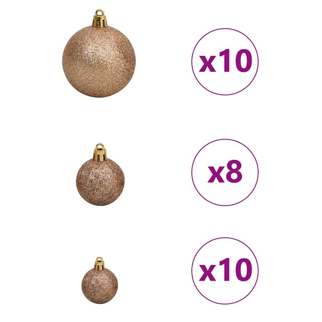 Vidaxl - Sapin de Noël artificiel pré-éclairé Noir 240 cm PVC vidaXL 3397165 - Image 9