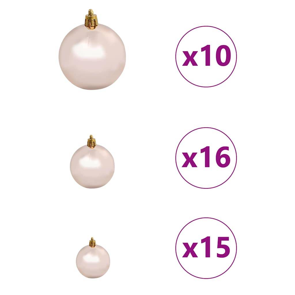 Vidaxl - Sapin de Noël artificiel pré-éclairé Noir 240 cm PVC vidaXL 3397165 - Image 10