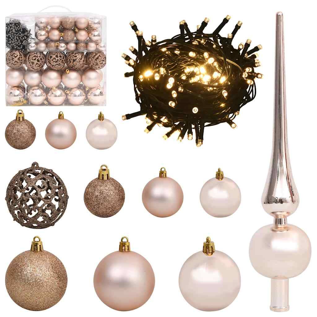 Vidaxl - Sapin de Noël artificiel pré-éclairé Noir 240 cm PVC vidaXL 3397165 - Image 7