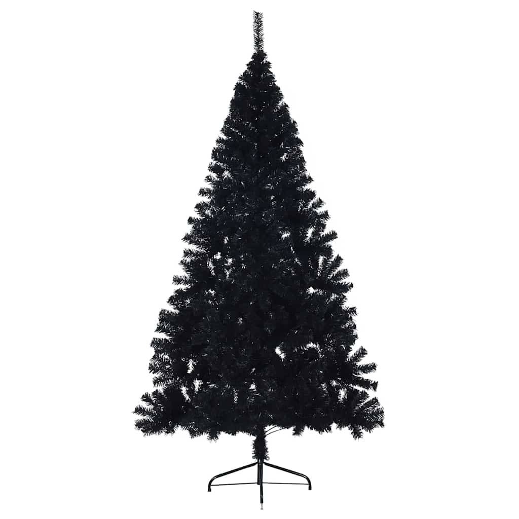 Vidaxl - Sapin de Noël artificiel pré-éclairé Noir 240 cm PVC vidaXL 3397165 - Image 6