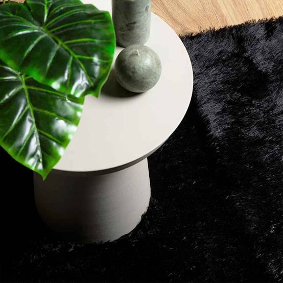 Tapis de Sol Carré 200cmen Polyester Poils Longs Lavable Noir 200x200 cm – ComfortXL Outdoor Living - Image 8