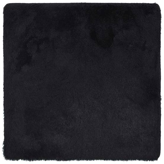 Tapis de Sol Carré 200cmen Polyester Poils Longs Lavable Noir 200x200 cm – ComfortXL Outdoor Living - Image 2
