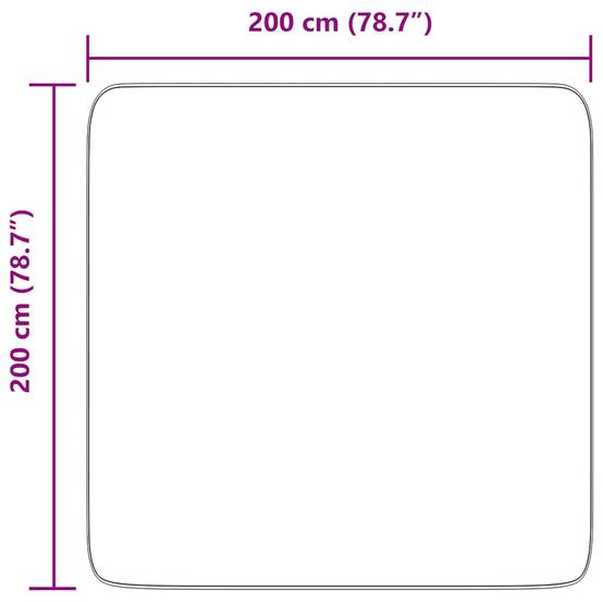 Tapis de Sol Carré 200cmen Polyester Poils Longs Lavable Noir 200x200 cm – ComfortXL Outdoor Living - Image 10