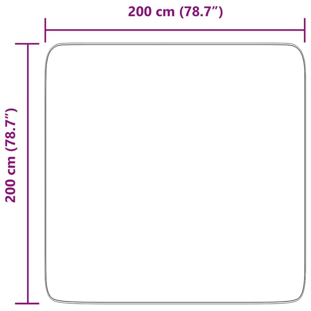 Tapis de Sol Carré 200cmen Polyester Poils Longs Lavable Noir 200x200 cm – ComfortXL Outdoor Living - Image 10