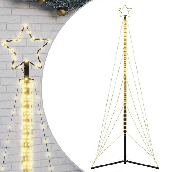 Sapin de Noël | Arbre de Noël à LED 525 LED blanc chaud 302 cm Maison Chic - Image 1