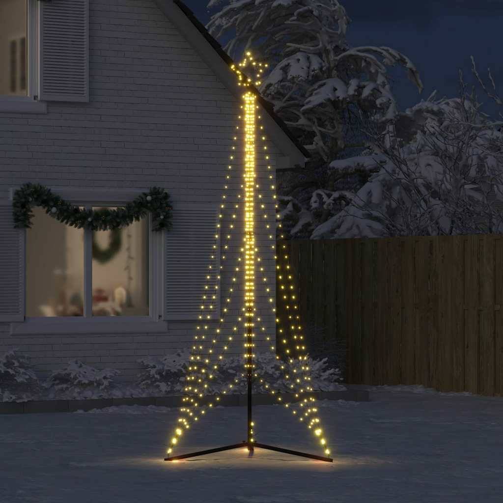 Sapin de Noël | Arbre de Noël à LED 525 LED blanc chaud 302 cm Maison Chic - Image 3