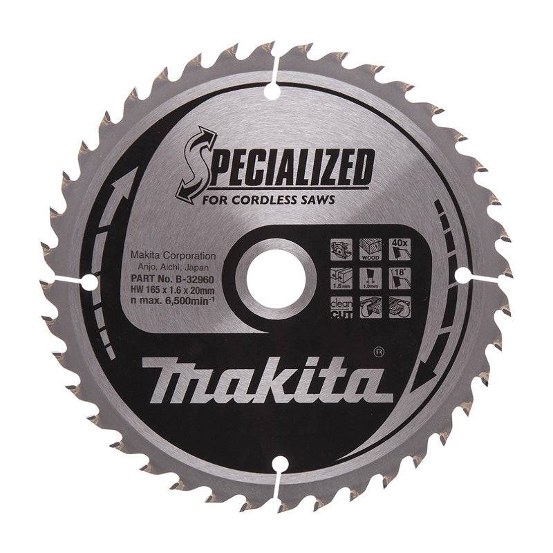Makita - Lames Carbure "Specialized" pour Bois, pour scies circulaires à batterie MAKITA - taille Ø165 mm x 44 Dents - MAKITA ACCESSOIRES - Image 3
