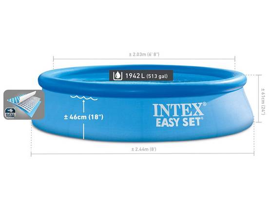 Piscine autoportée Easy Set 2,44 x 0,61 m - Intex - Image 3