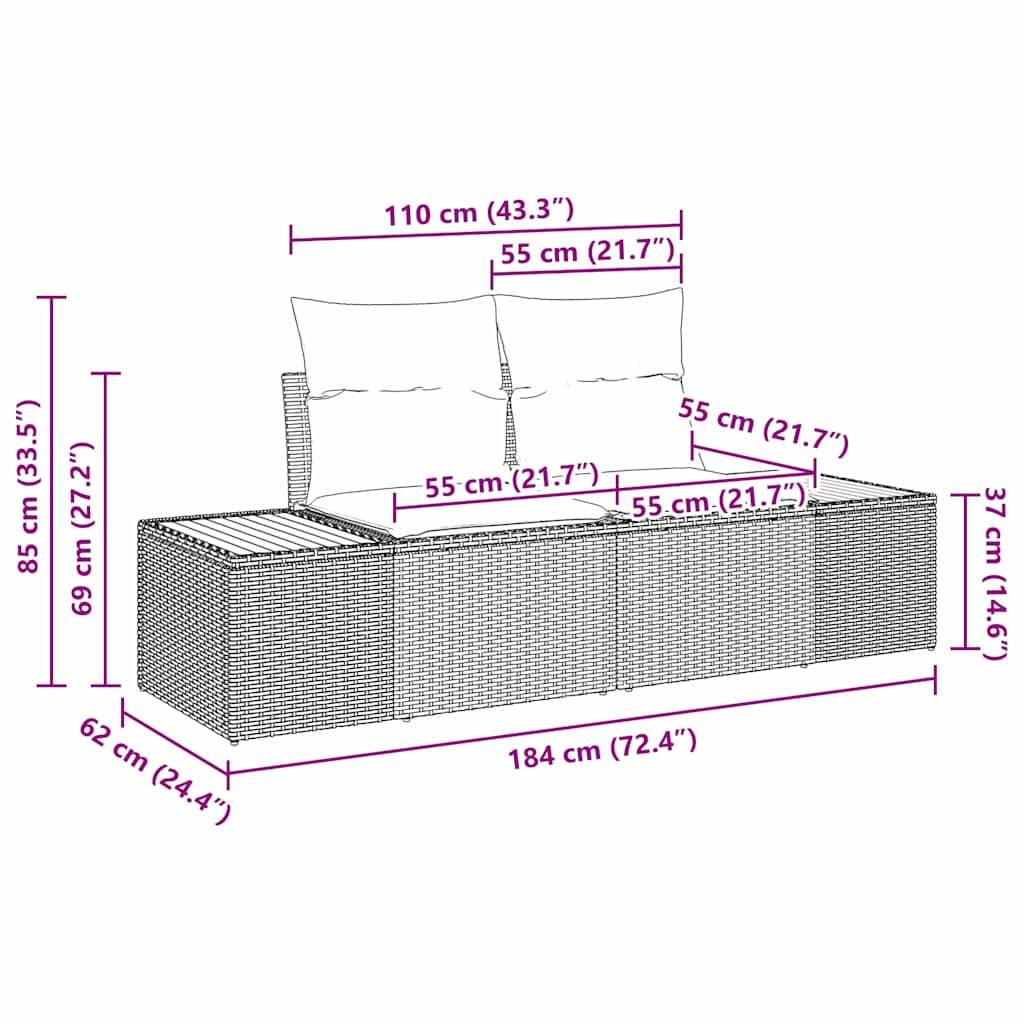 ComfortXL - Salon de jardin d'angle 5 pcs en résine tressée avec table et coussins Noir – ComfortXL Outdoor Living - Image 8