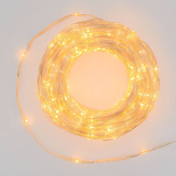 Lotti - Guirlande lumineuse gouttes 30m 400 LED haute luminosité ambrée 8 modes lumière câble transparent IP44 Lotti - Image 1