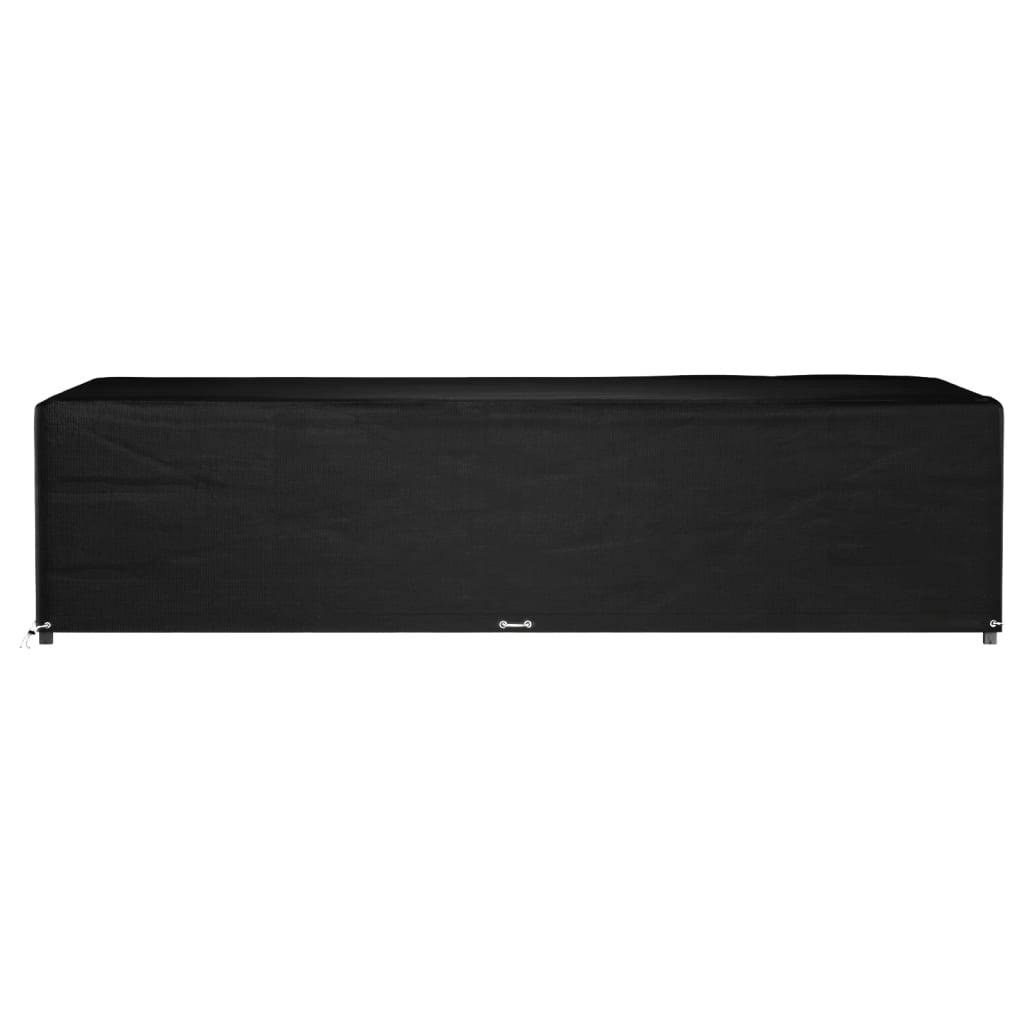 Housse Salon de Jardin Grande Taille PE Imperméable Protection UV pour Table Rectangulaire Noir 315x180x75cm – ComfortXL Outdoor Living - Image 3