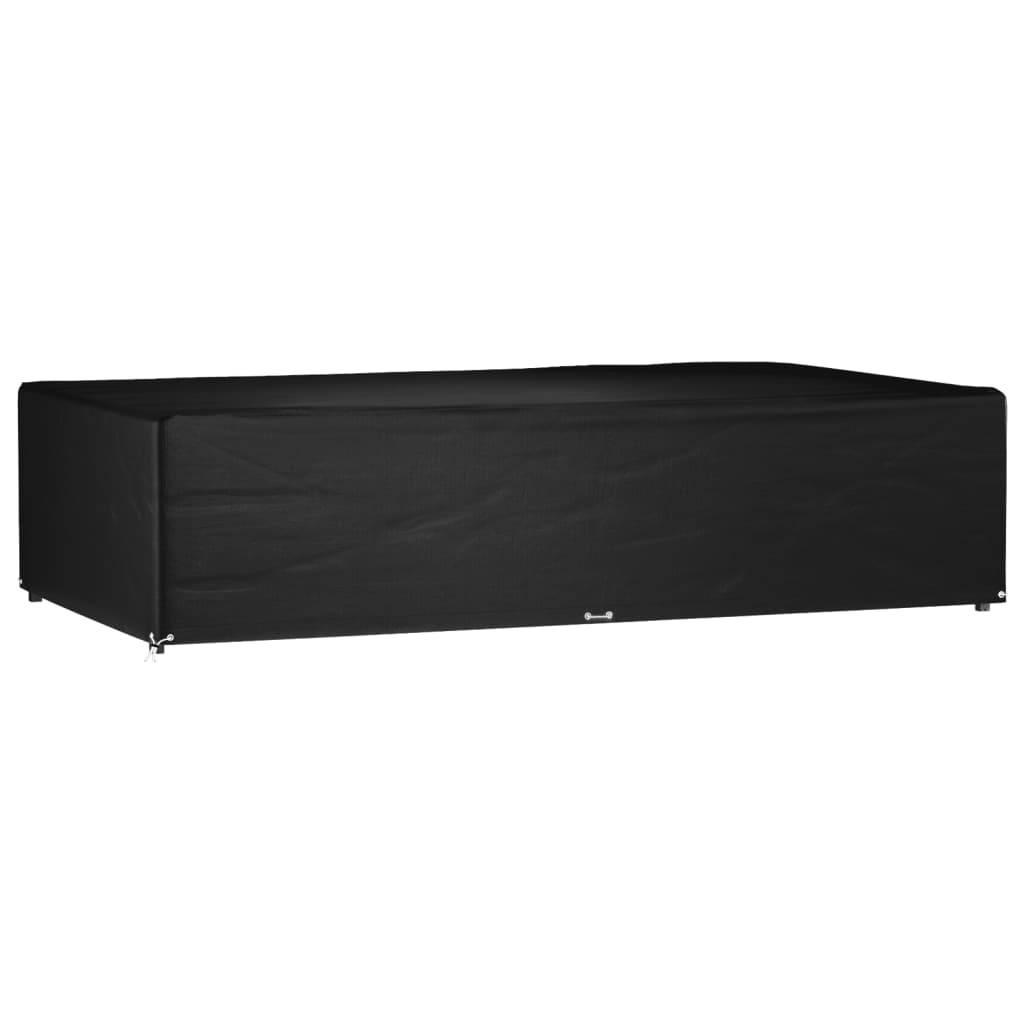 Housse Salon de Jardin Grande Taille PE Imperméable Protection UV pour Table Rectangulaire Noir 315x180x75cm – ComfortXL Outdoor Living - Image 1