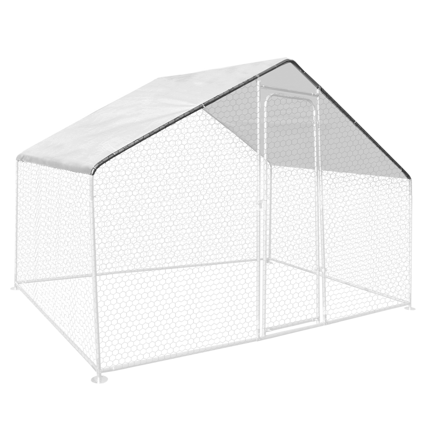 Bâche waterproof blanche 3,4x1.90 M 150 gr pour enclos poulaillers - Image 2