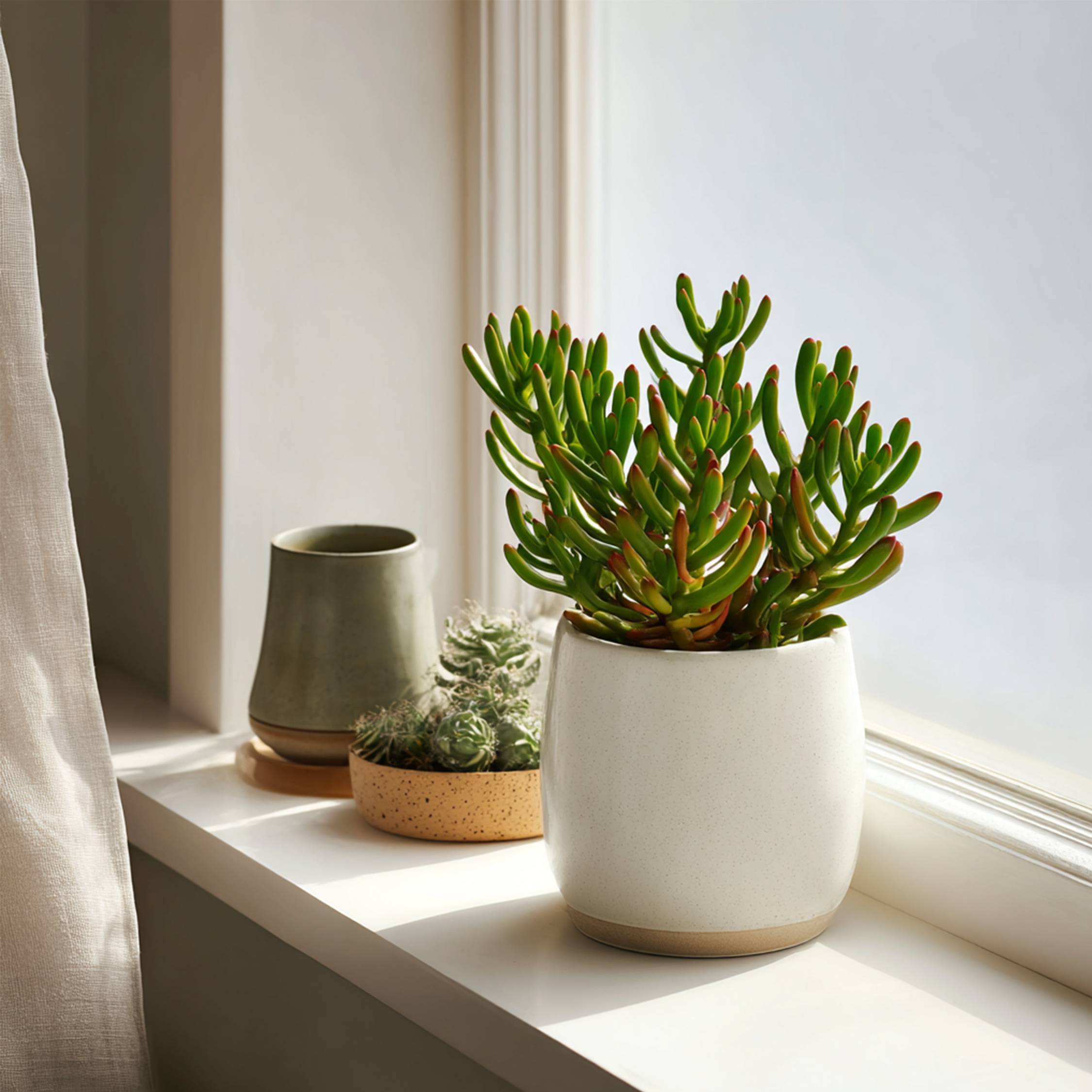 Plant In A Box - Arbre de jade - Lot 2 - Crassula ovata 'Hobbit' - Hauteur 10-20cm - ⌀12cm - Image 2