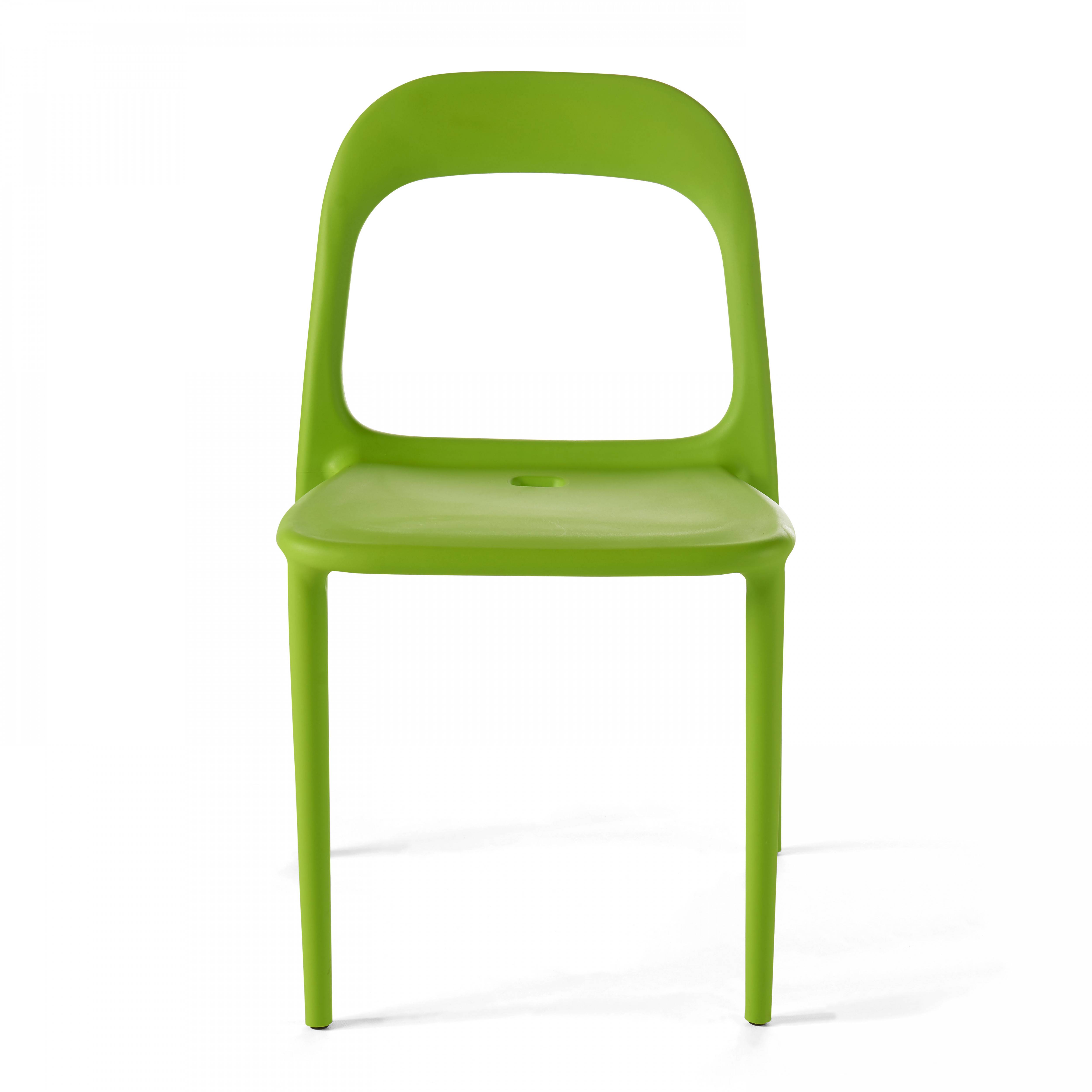 Oviala - Lot de 4 chaises en plastique vert Milan - Oviala - Image 5