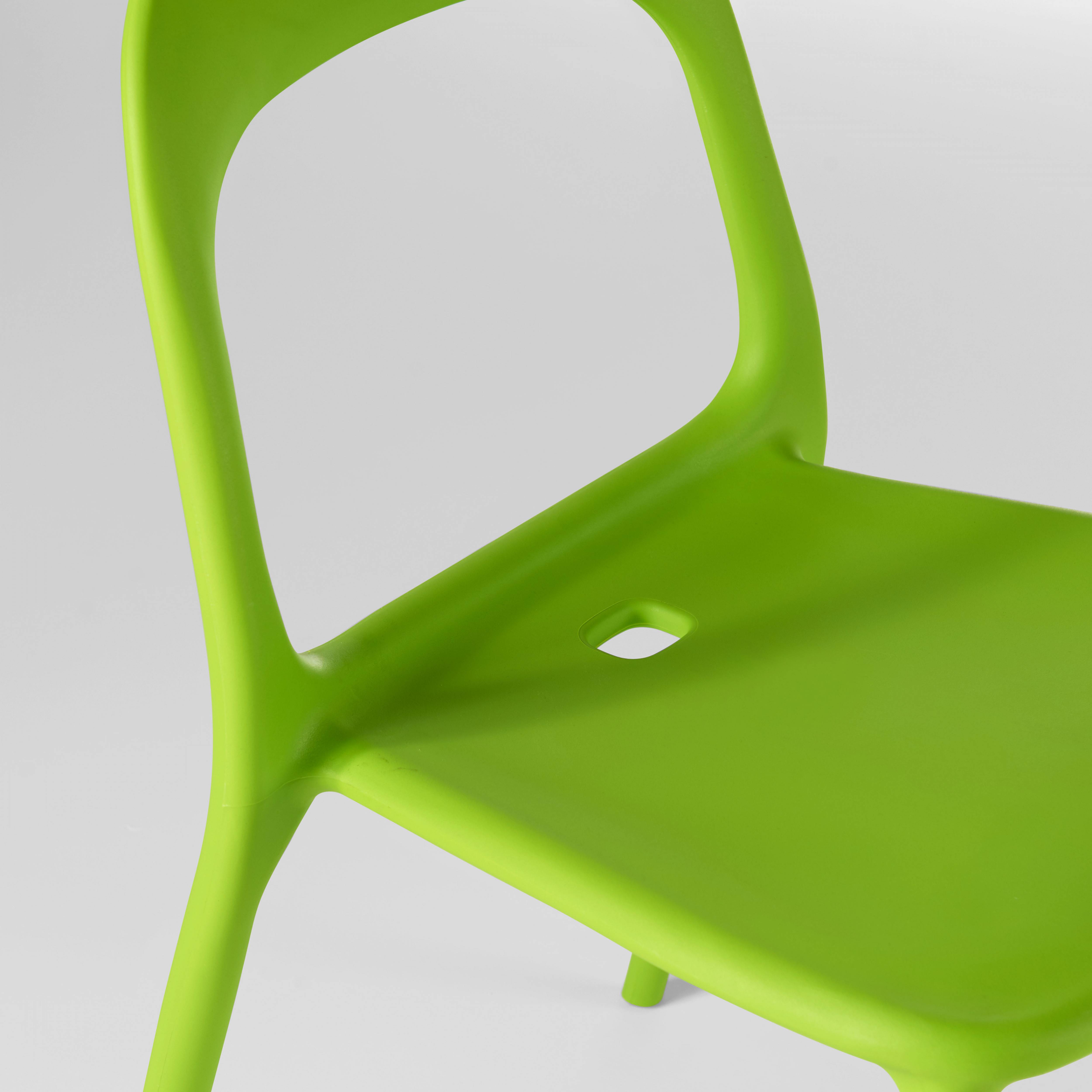 Oviala - Lot de 4 chaises en plastique vert Milan - Oviala - Image 6