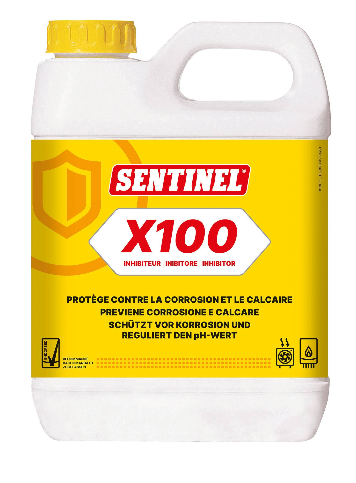 Inhibiteur X100 pour chaudière bidon 1L - SENTINEL - X100L-12X1L-EXPB