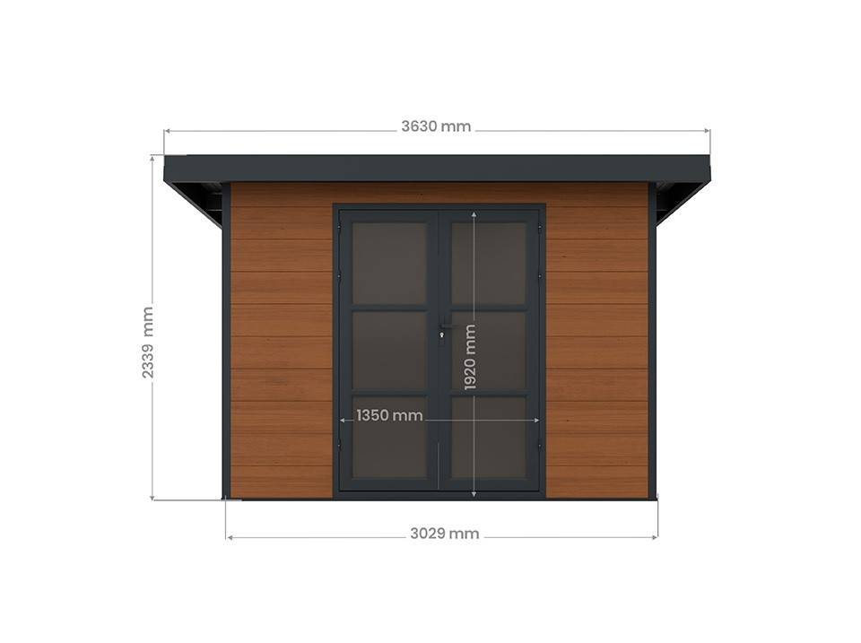 Abri de Jardin Composite ALMA - 9m2 Brun - Cabane de Jardin - Image 3