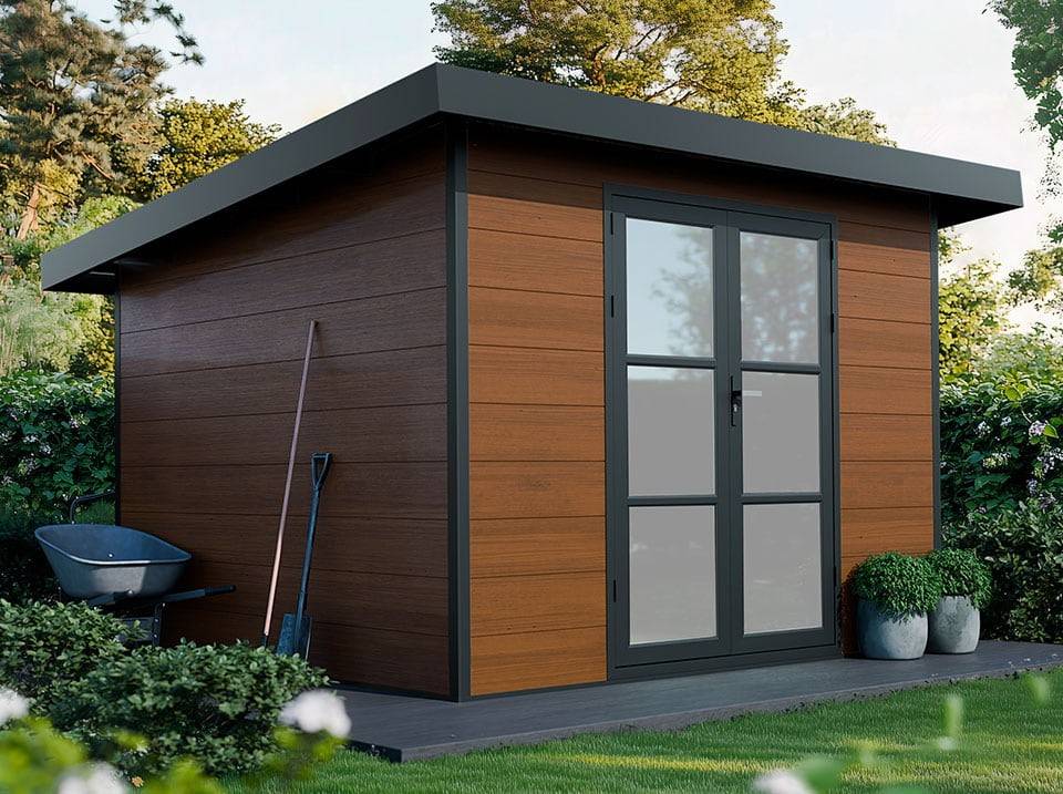 Abri de Jardin Composite ALMA - 9m2 Brun - Cabane de Jardin - Image 1