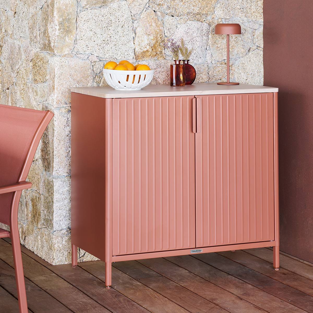 Hesperide - Buffet de jardin Ironia en acier galvanisé acajou - Hespéride - Image 1