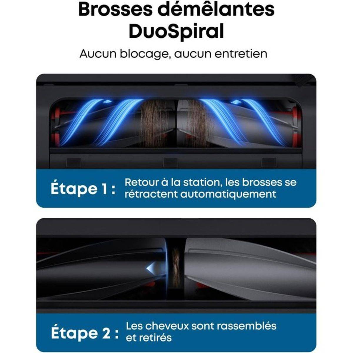 Robot aspirateur laveur Eufy Omni E28 HydroJet, 20 000 Pa, station tout-en-un - EUFY - Image 5