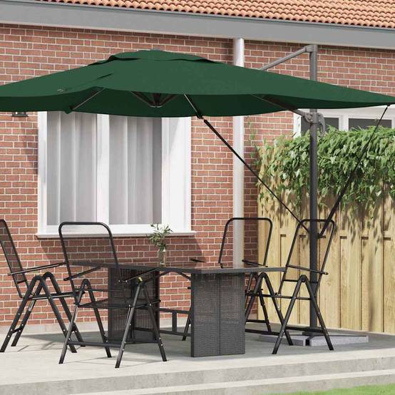 Parasol de jardin | Parasol d'extérieur | Parasol Roma Vert 286 x 284 x 265 cm Aluminium et polyester Maison Chic - Image 2