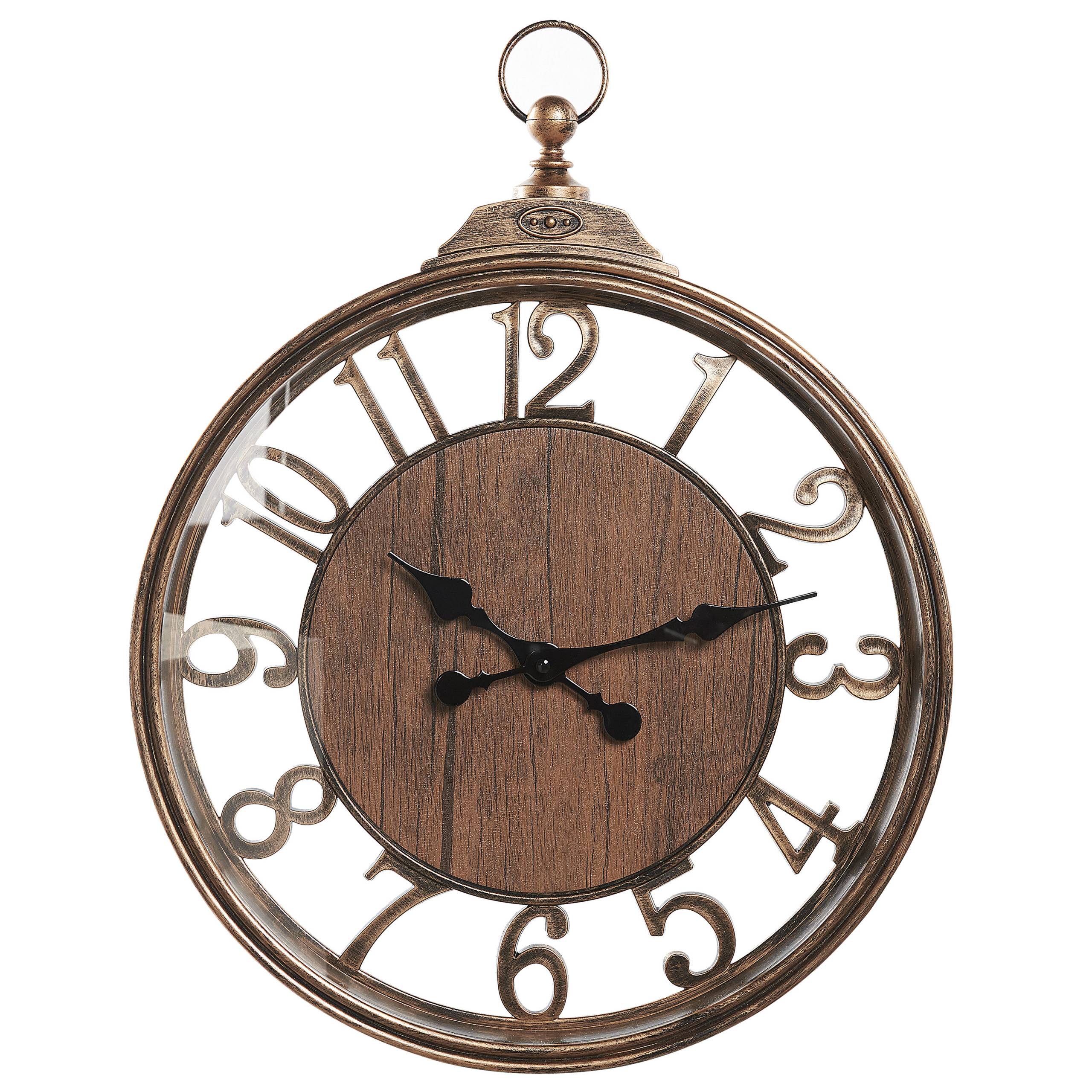 Beliani - Horloge murale Matière synthétique Marron ALCOBA - 40x5x52- Beliani - Image 2