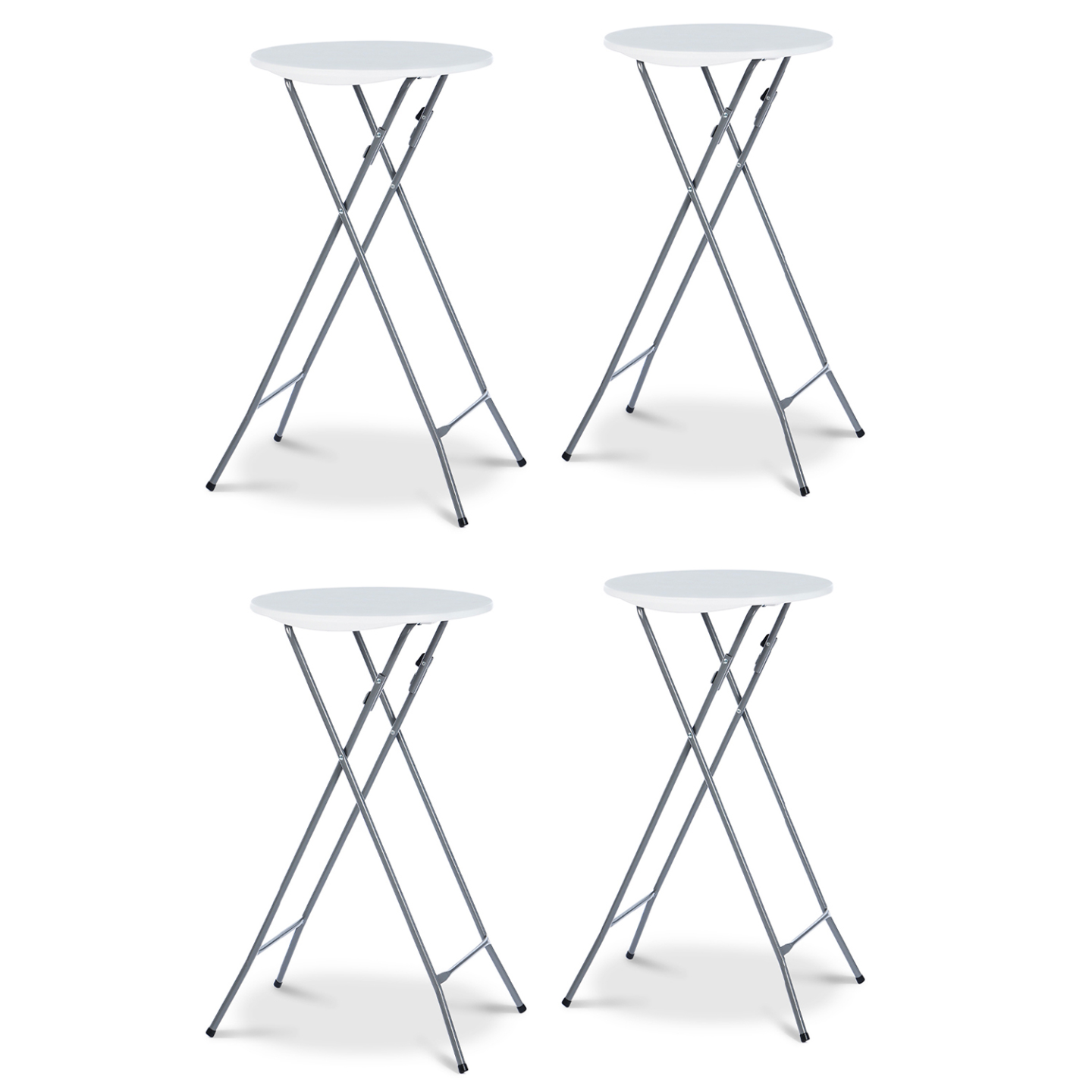 Lot de 4 tables hautes pliantes 105 cm et 4 housses noires - Image 5