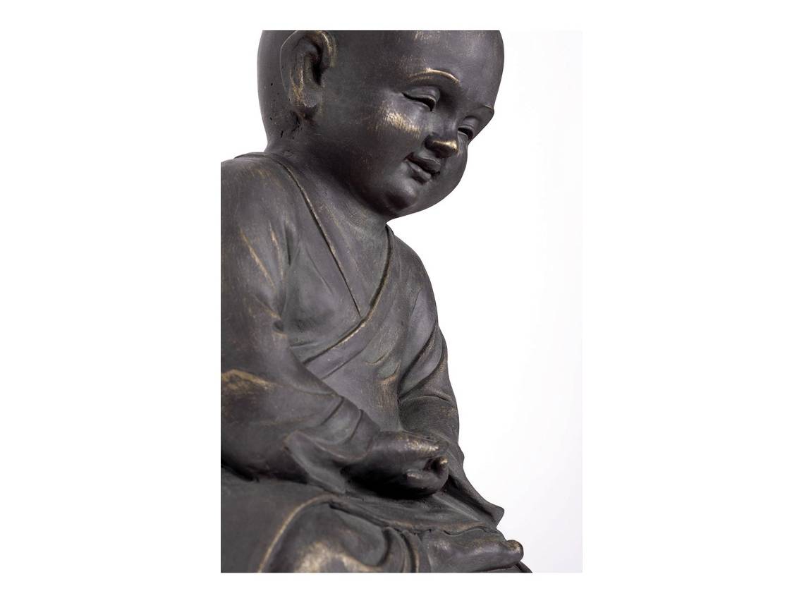 Nortène - Statue de jardin Bouddha Leo 41 cm - argile fibreuse - Image 3