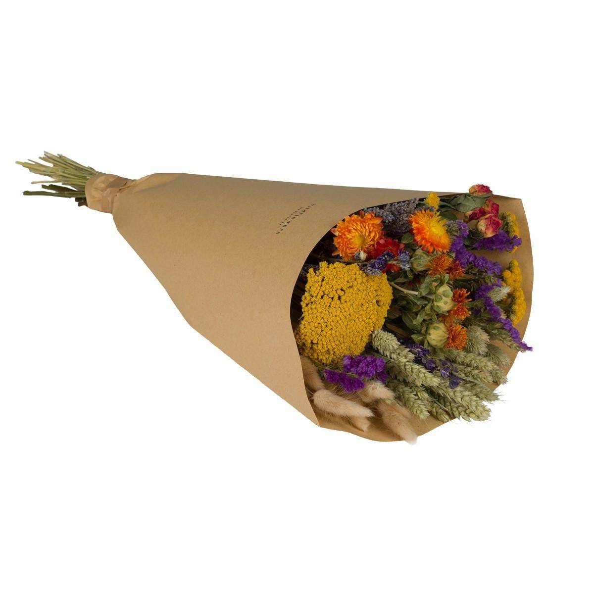 La Green Touch - Grand bouquet de fleurs séchées orange - H 60 cm
