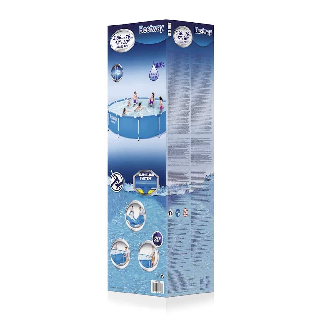 Ensemble de piscine - piscine hors sol Steel Pro Cadre 366x76 cm PC434 - Image 3