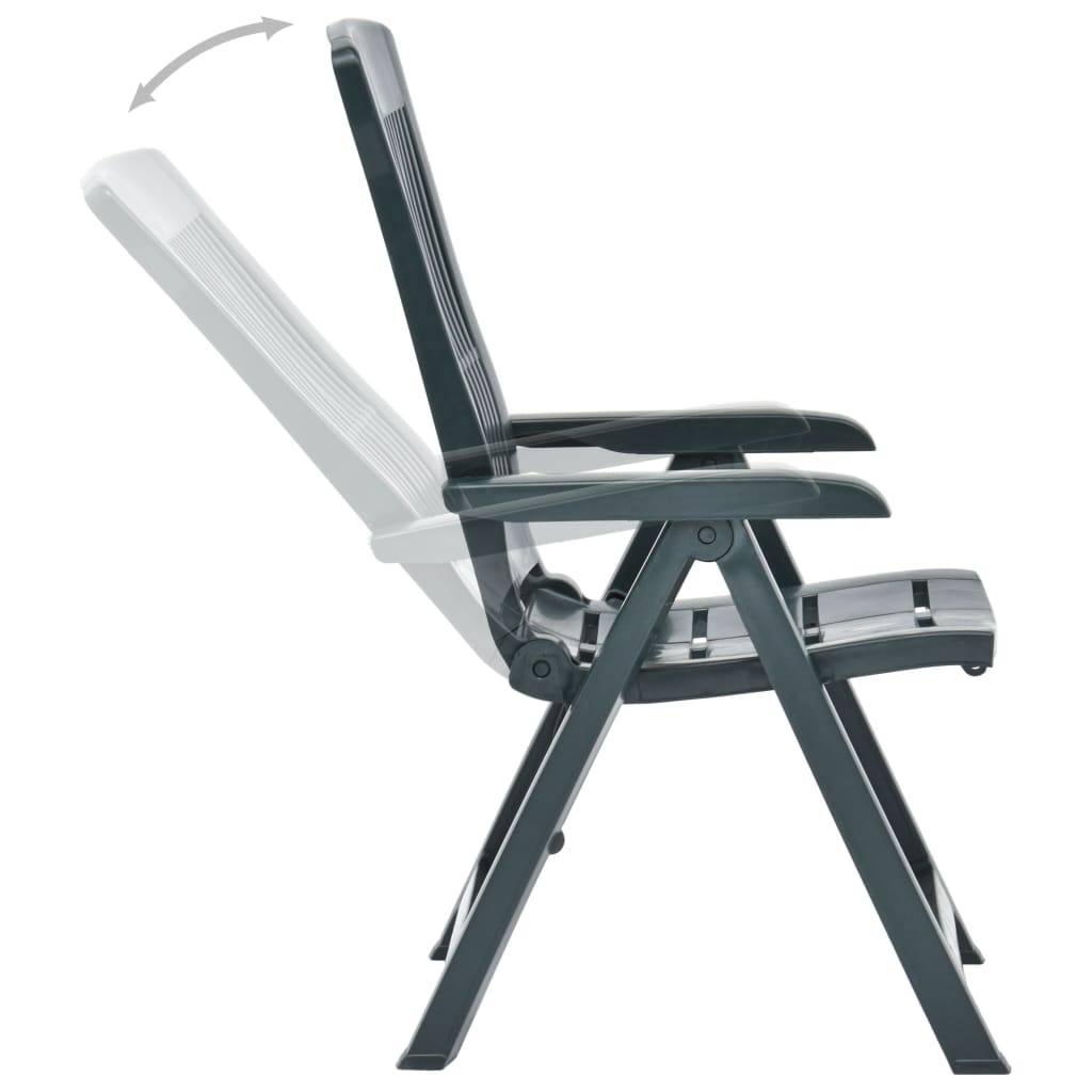PANGIVO - Chaises inclinables de jardin plastique vert 60 x 61 x 109 cm (lot de 2) - PANGIVO - Image 5