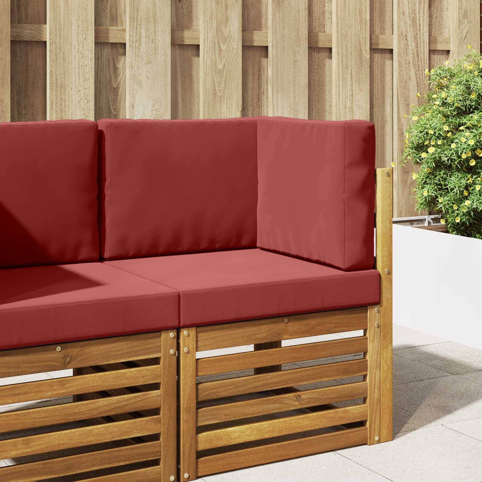 PANGIVO - Coussins de canapé extérieur polyester bordeaux 60 x 60 x 8 cm, poids:4.62kg - PANGIVO - Image 1