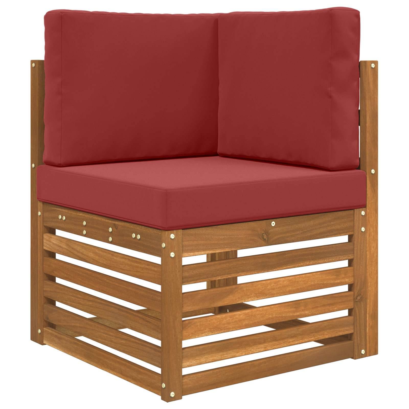PANGIVO - Coussins de canapé extérieur polyester bordeaux 60 x 60 x 8 cm, poids:4.62kg - PANGIVO - Image 3