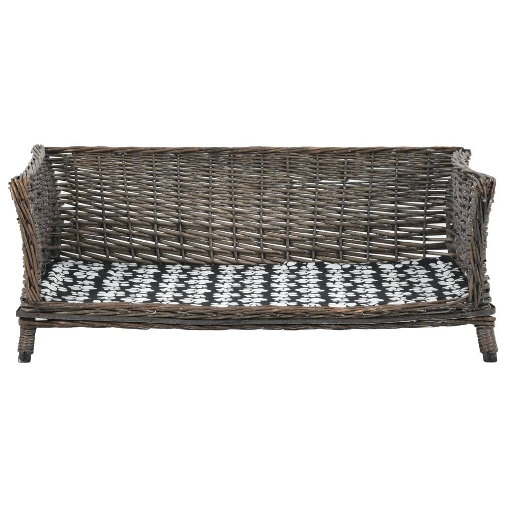 Vidaxl - Panier pour chiens avec coussin Gris 90x54x35 cm Saule naturel vidaXL 170776 - Image 2