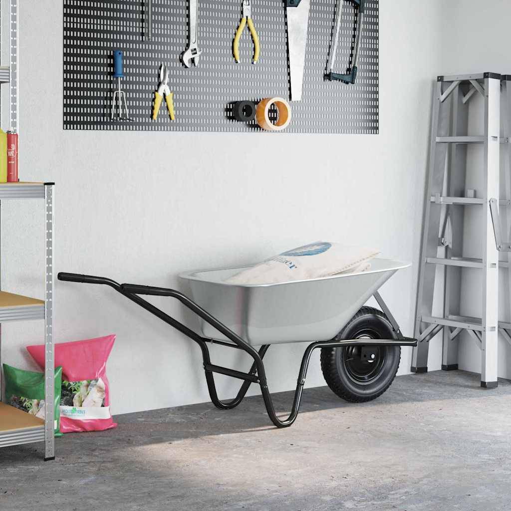PANGIVO - Brouette acier argent et noir 141 x 60 x 57 cm - PANGIVO - Image 4