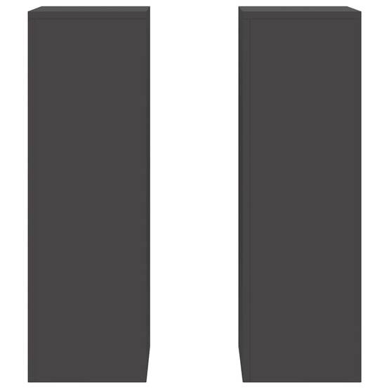 Lot de 2 Porte-plantes Hauts en Acier Robuste Design Moderne pour Balcon Jardin Extérieur Noir 75 cm – ComfortXL Outdoor Living - Image 6