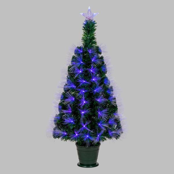 Lotti - Sapin lumineux fibre optique RGB télécommande 100CM multicouleur pot vert Lotti - Image 7