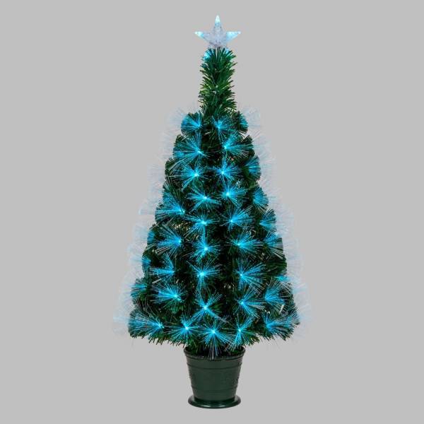 Lotti - Sapin lumineux fibre optique RGB télécommande 100CM multicouleur pot vert Lotti - Image 6