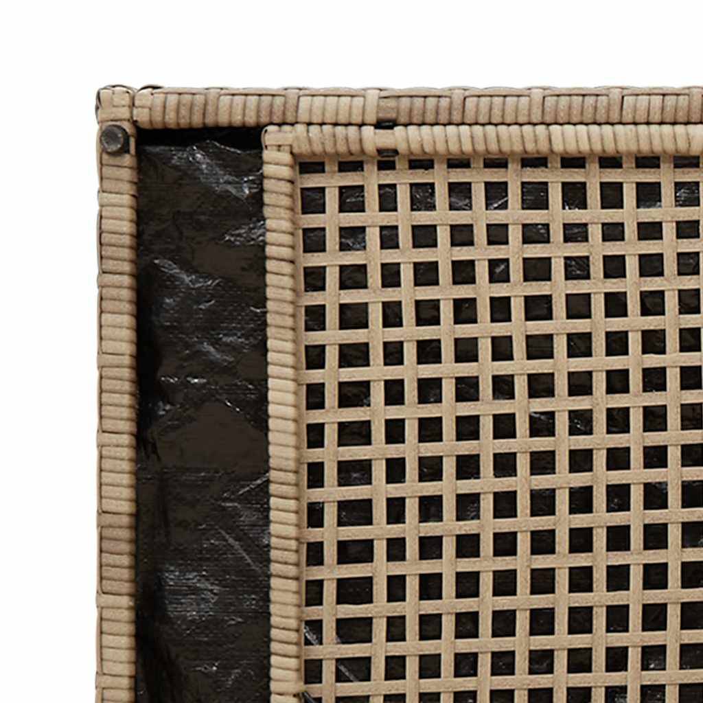 Banc Coffre Rangement Résine Tressée Jardin Assise 100cm Beige - ComfortXL Outdoor Living - Image 10